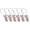 Safety Padlocks - Compact Cable, White, KD - Keyed Differently, Steel, 108.00 mm, 6 Piece / Box
